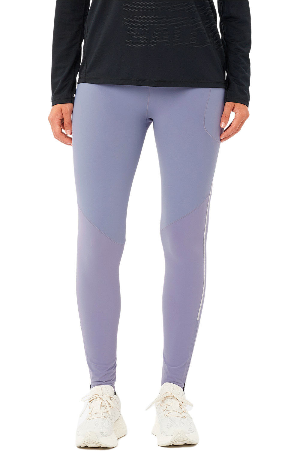 Salomon malla larga running mujer SENSE STOW TIGHTS W vista frontal