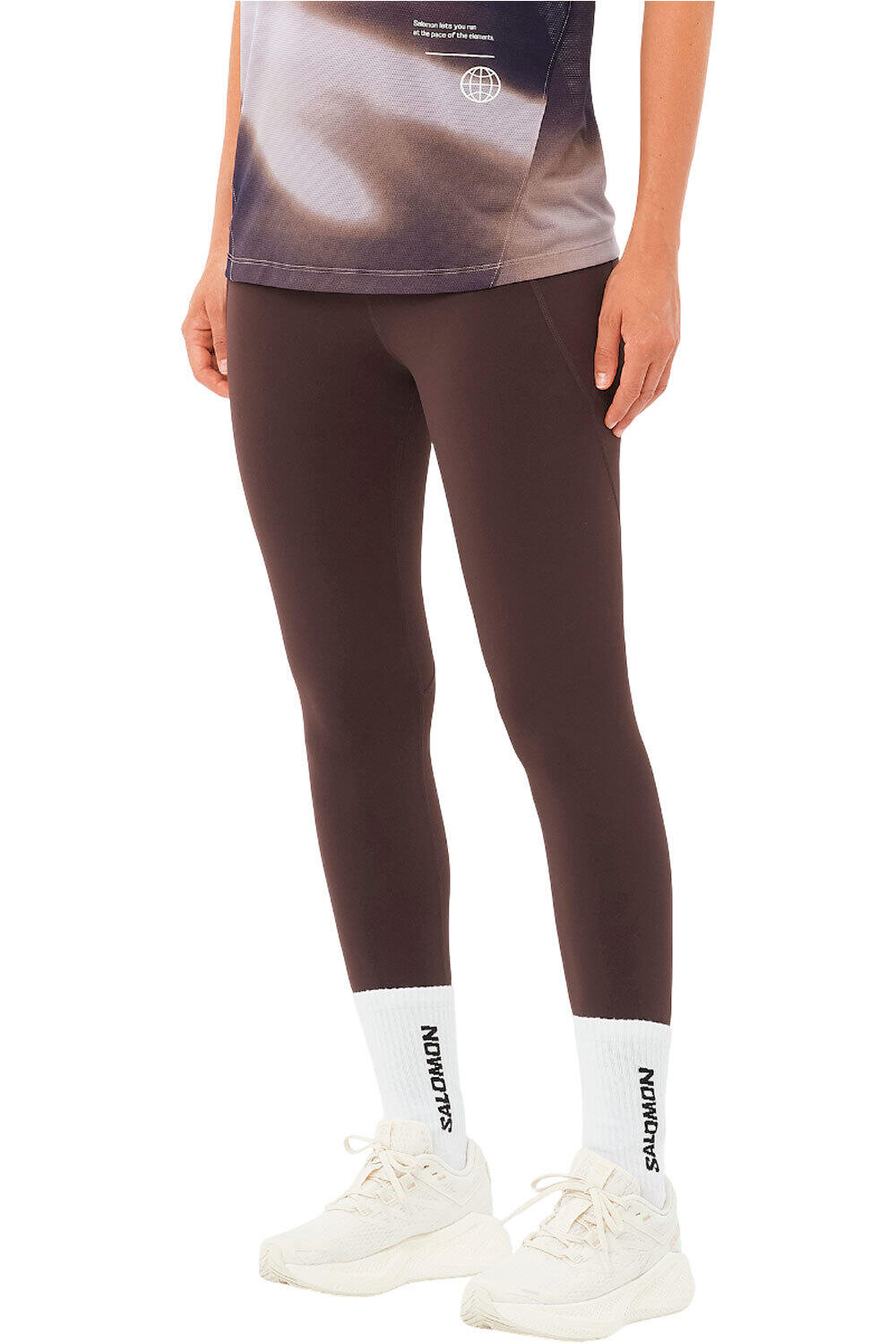 Salomon malla larga running mujer SHKout BLISS TGTS 25 W vista frontal