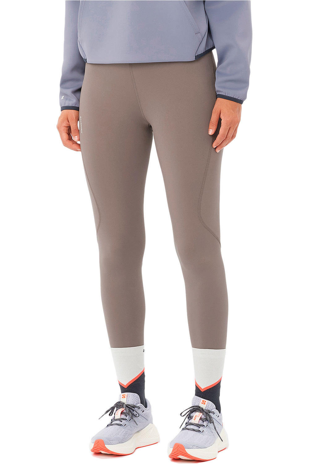 Salomon malla larga running mujer SHKout CORE TIGHTS 28 W vista frontal