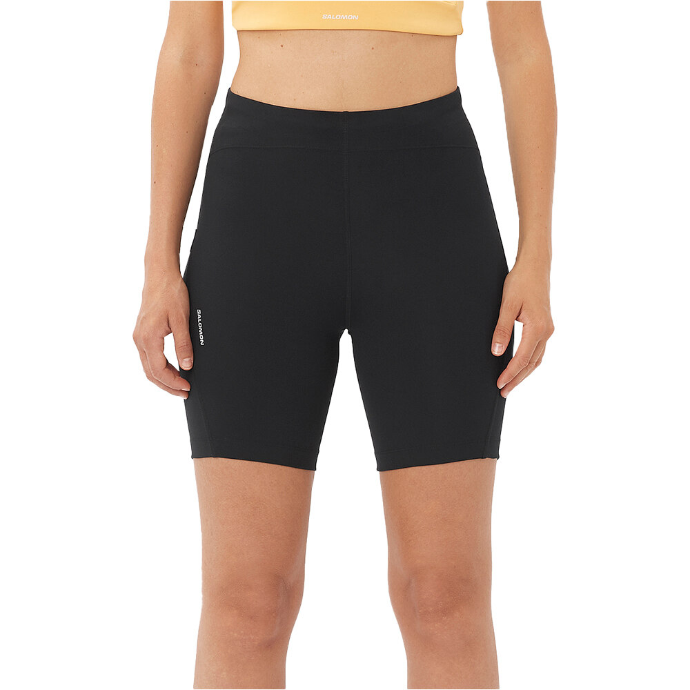Salomon mallas trail running cortas mujer SHKout C SHRT TGHT 6 W vista frontal