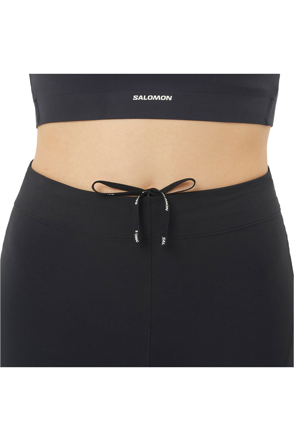 Salomon mallas trail running largas mujer SENSE AERO STOW TGHT 6 W vista detalle