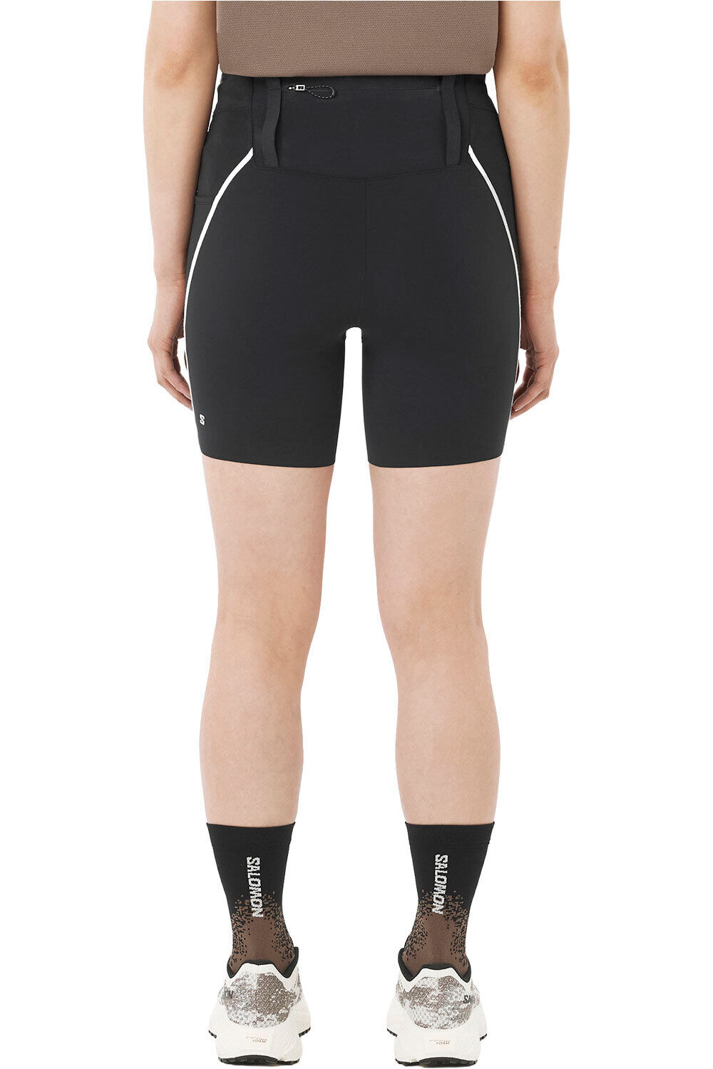 Salomon mallas trail running largas mujer SENSE AERO STOW TGHT 6 W vista trasera