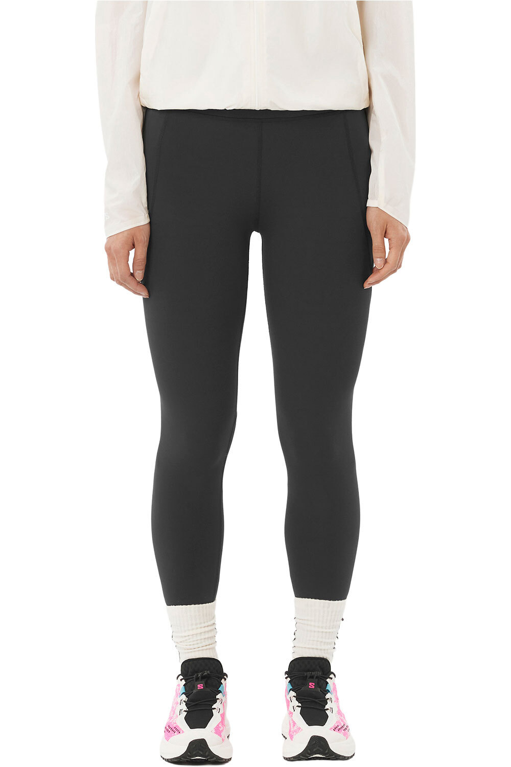 Salomon mallas trail running largas mujer SHKout BLISS TIGHTS W vista frontal