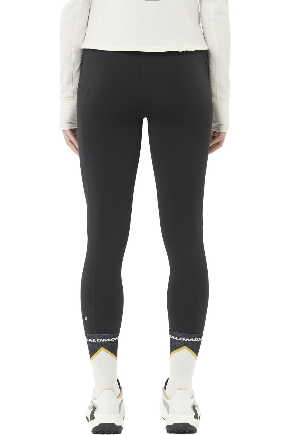 Salomon mallas trail running largas mujer SHKout CORE WARM TIGHTS W vista trasera