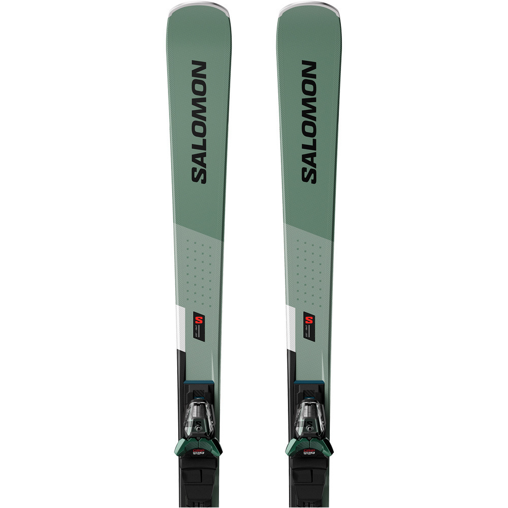 Salomon pack esquí y fijacion SKI SET E S/MAX 8 + M11 GW L80 Oilgr 03