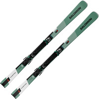 Salomon pack esquí y fijacion SKI SET E S/MAX 8 + M11 GW L80 Oilgr vista frontal