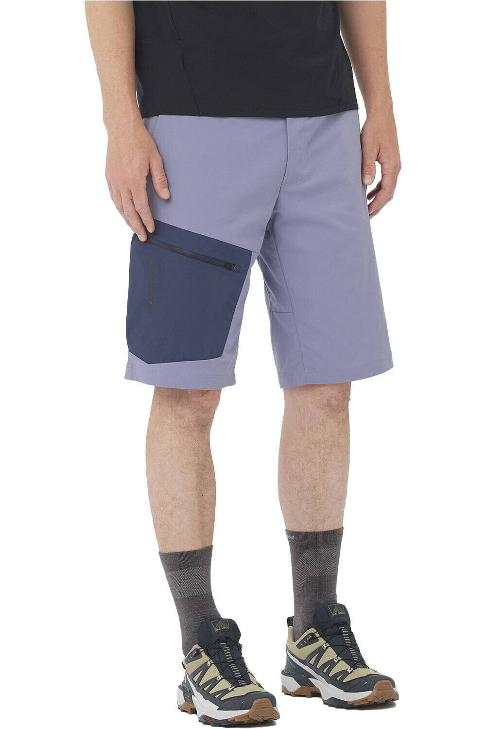 Salomon pantalón corto montaña hombre OUTERPATH UTILITY SHORT M vista frontal