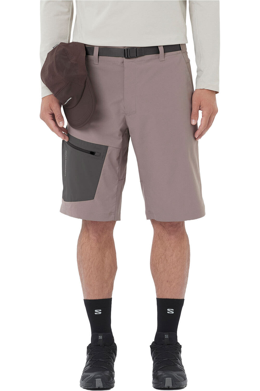 Salomon pantalón corto montaña hombre OUTERPATH UTILITY SHORT M vista frontal