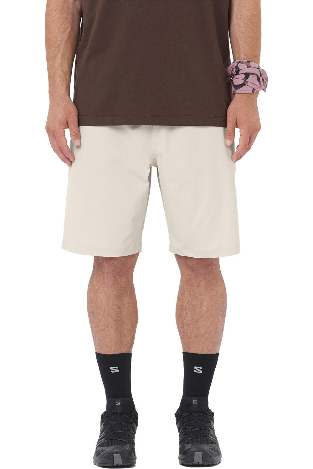 Salomon pantalón corto montaña hombre WAYFARER EASE 2.0 SHRT M vista frontal