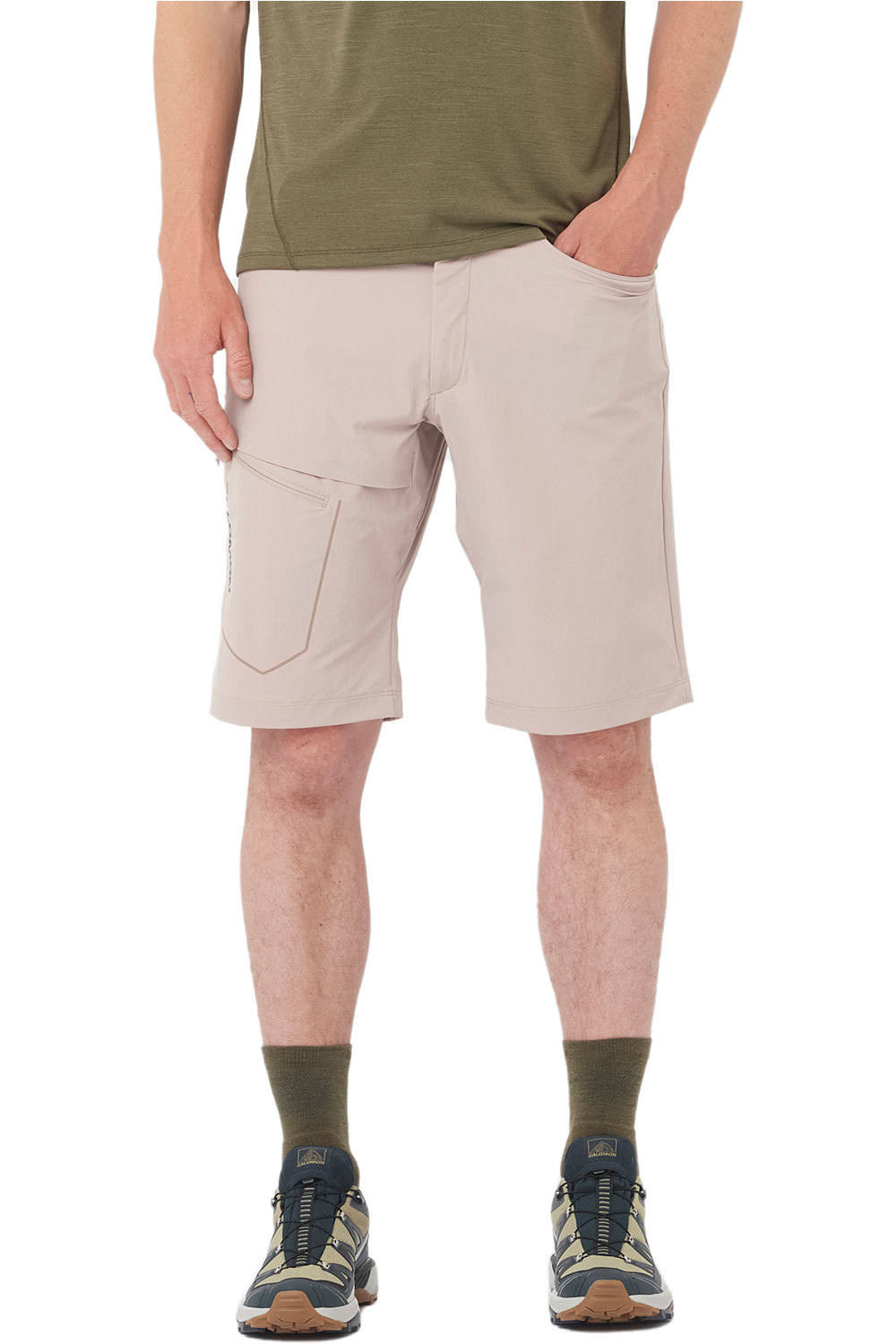 Salomon pantalón corto montaña hombre WAYFARER SHORTS M vista frontal