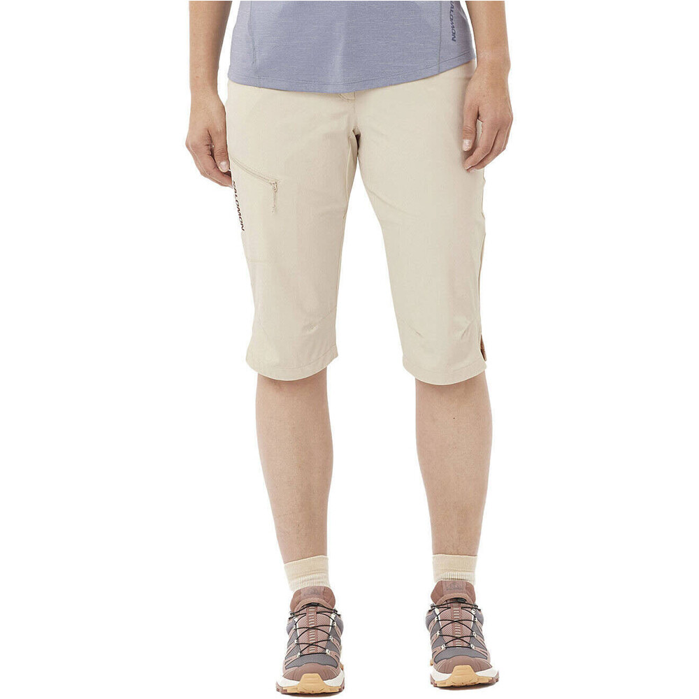 Salomon pantalón montaña mujer WAYFARER CAPRI W vista frontal