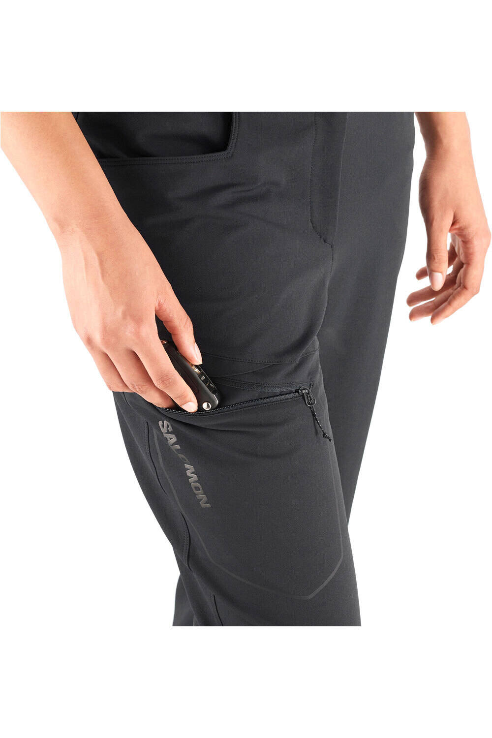 Salomon pantalón montaña mujer WAYFARER WARM PANTS W vista detalle