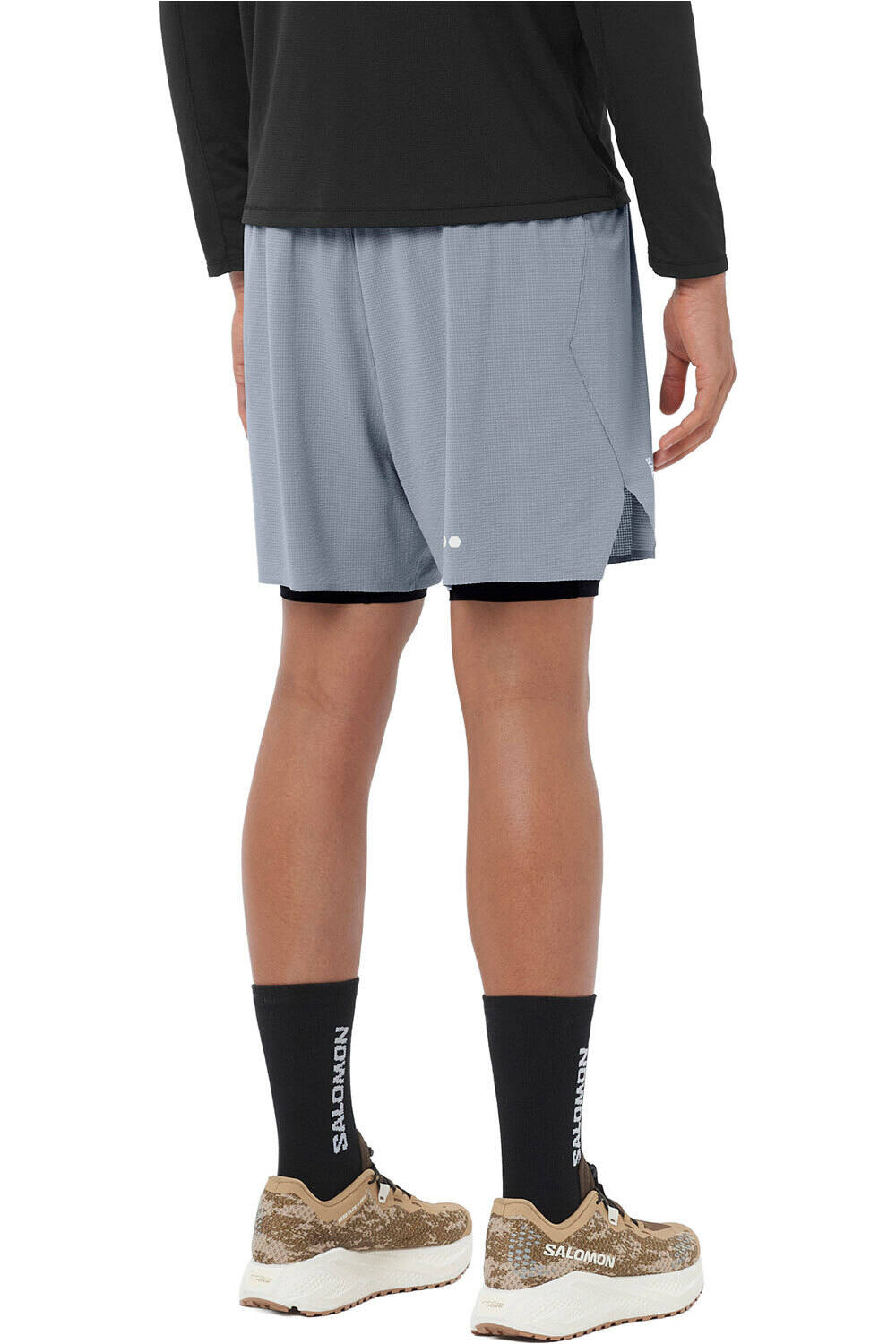 Salomon pantalón running hombre SENSE AERO 2IN1 SHTS 5 M vista trasera