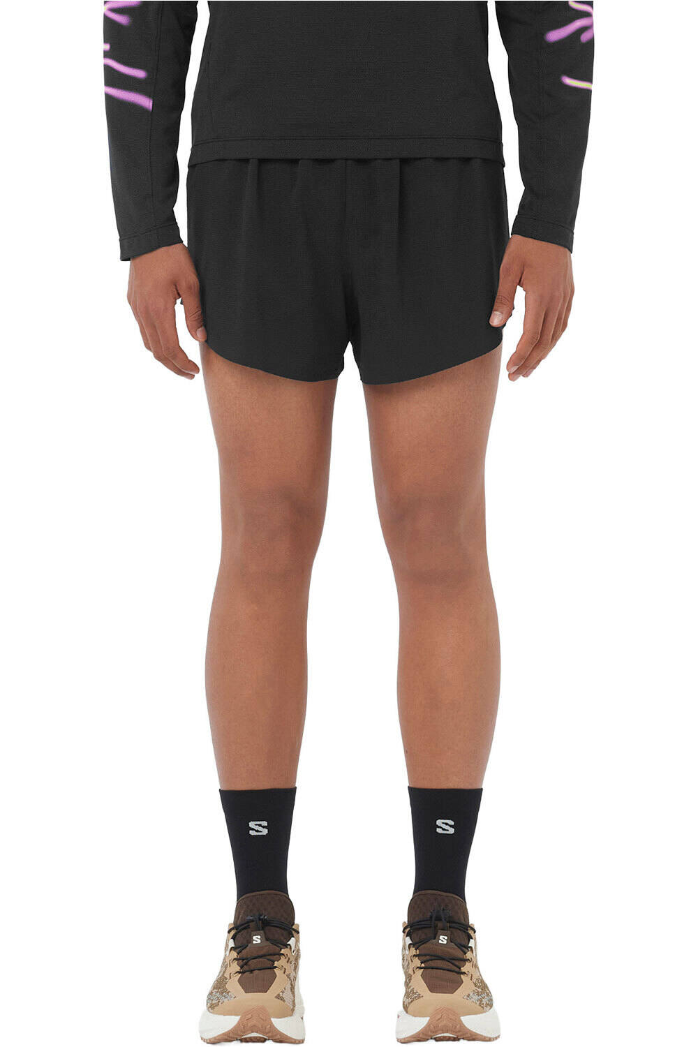 Salomon pantalón running hombre SENSE AERO SPLT 3 SHTS M vista frontal