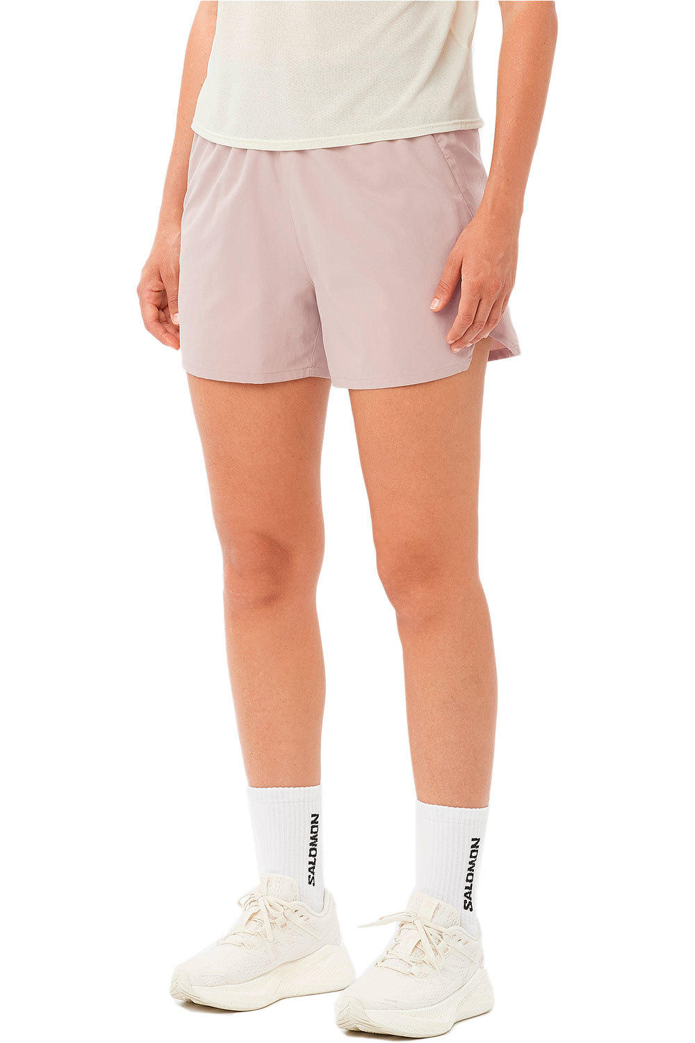 Salomon pantalón running mujer SHKout CORE SHTS 4 GFX W vista frontal