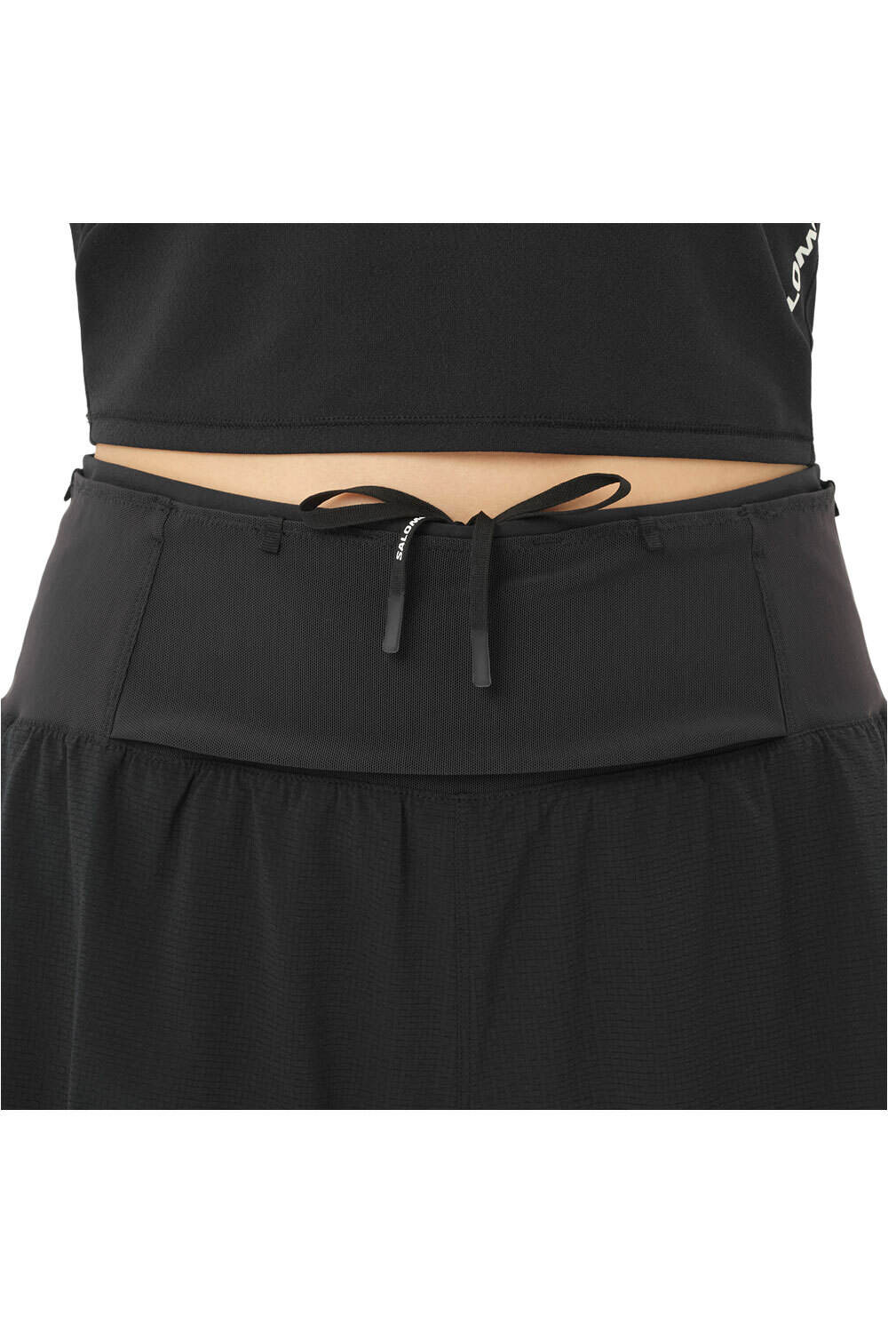 Salomon pantalones cortos trail running mujer SENSE AERO 2IN1 TRAIL 4W vista detalle