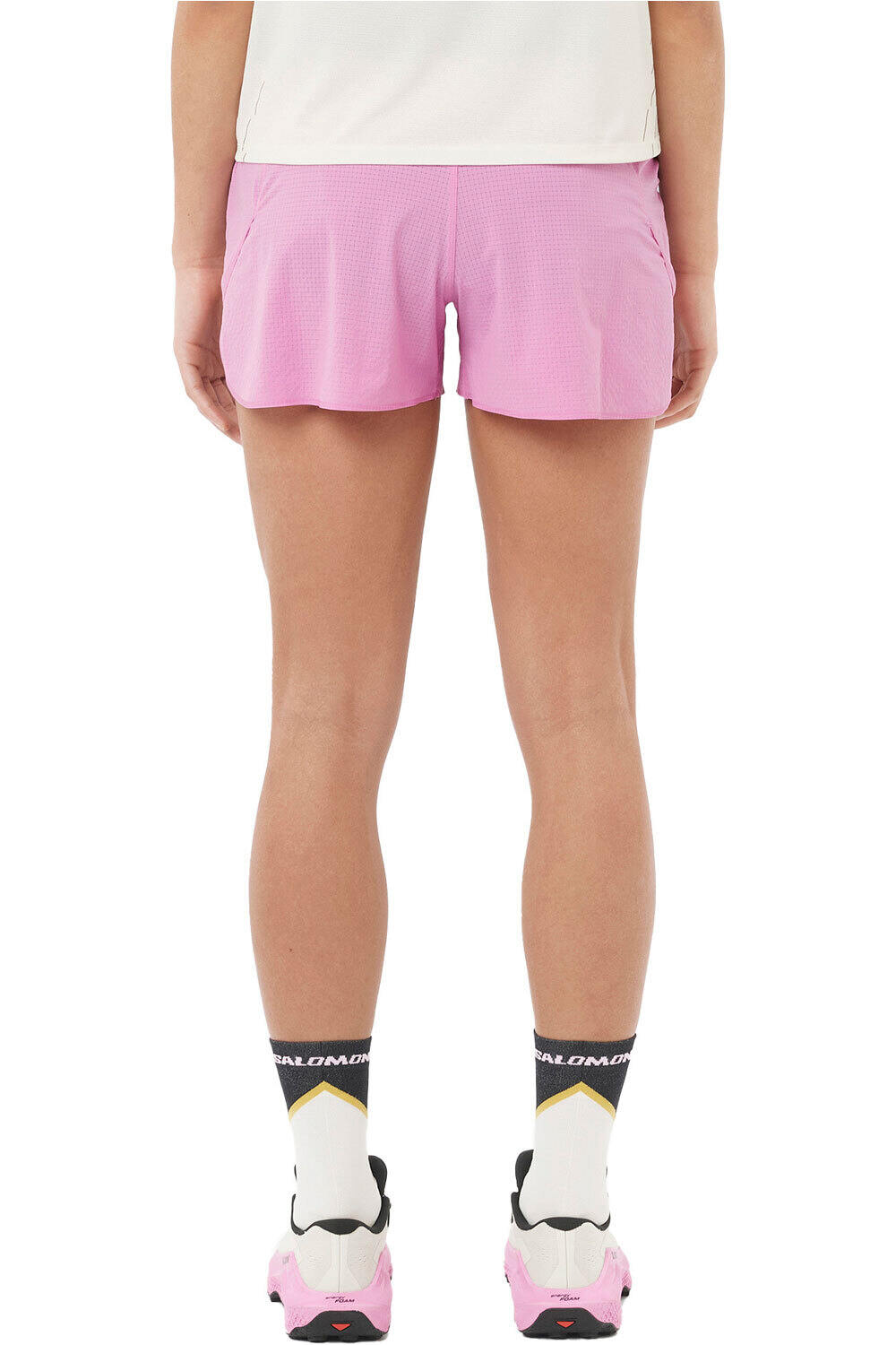 Salomon pantalones cortos trail running mujer SENSE AERO 3 SHORTS W vista trasera