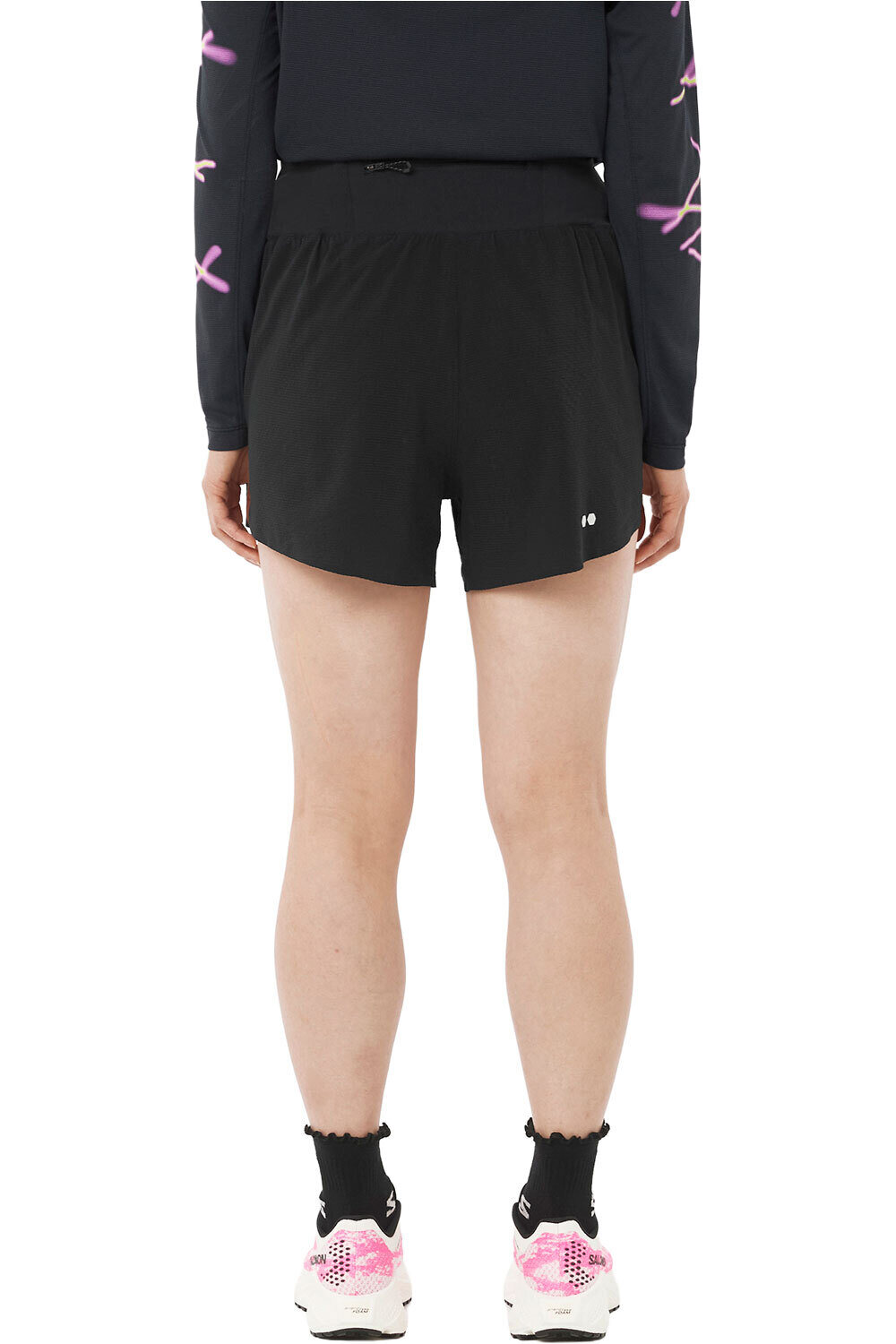 Salomon pantalones cortos trail running mujer SENSE AERO STOW 4 SHTS W vista trasera