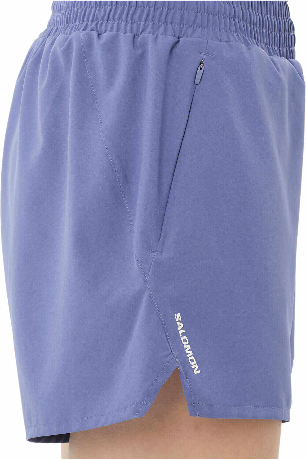 Salomon pantalones cortos trail running mujer SHKout CORE SHORTS 4 W vista detalle
