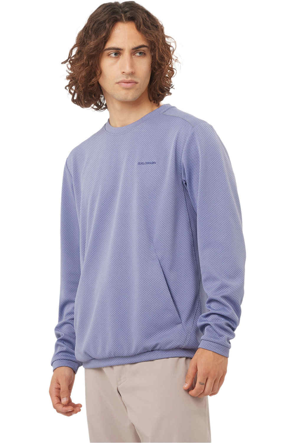 Salomon Sudaderas Montaña Hombre MOTOMESH CREWNECK M vista frontal