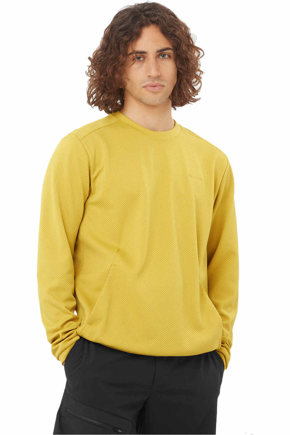 Salomon Sudaderas Montaña Hombre MOTOMESH CREWNECK M vista frontal