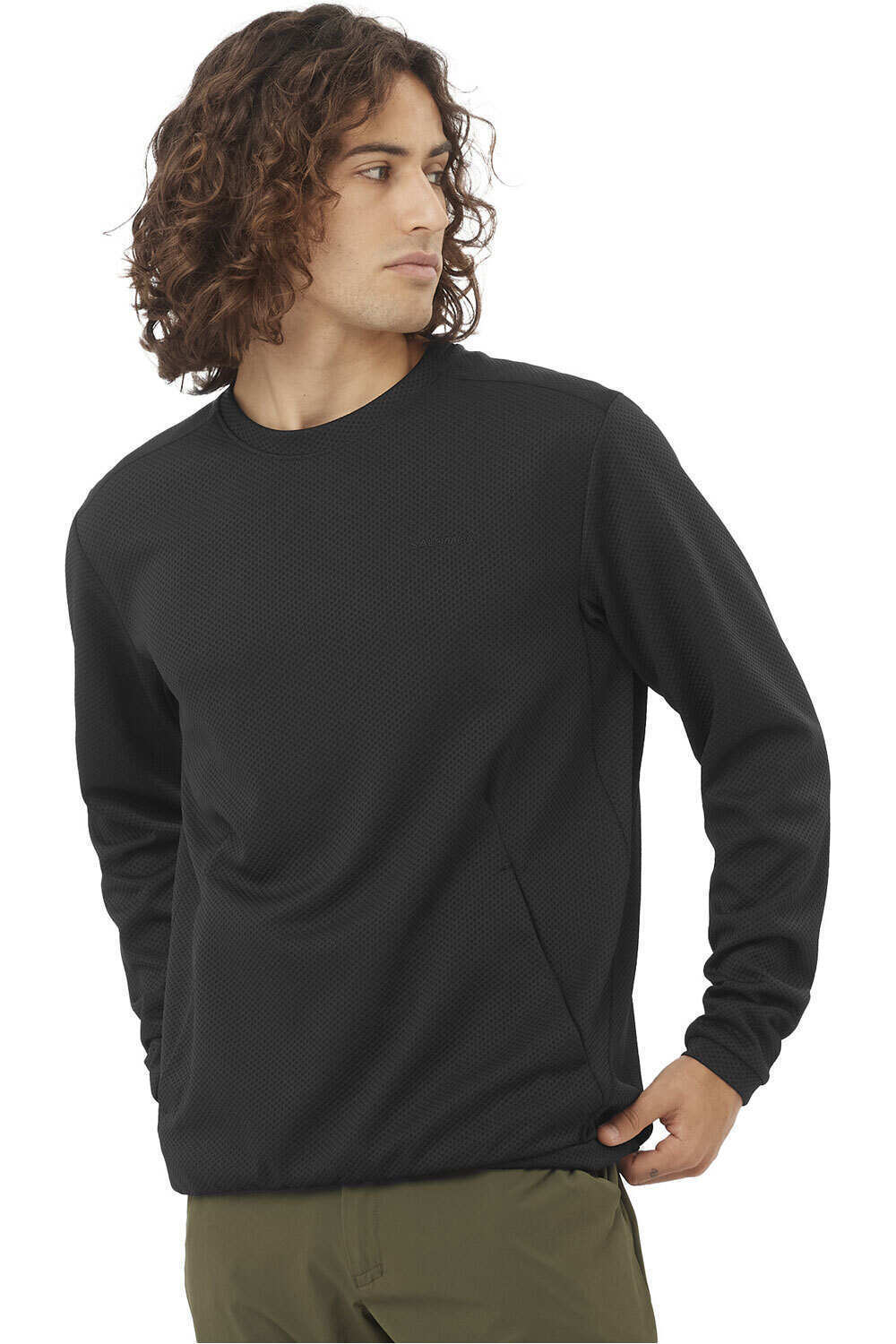 Salomon Sudaderas Montaña Hombre MOTOMESH CREWNECK M vista frontal