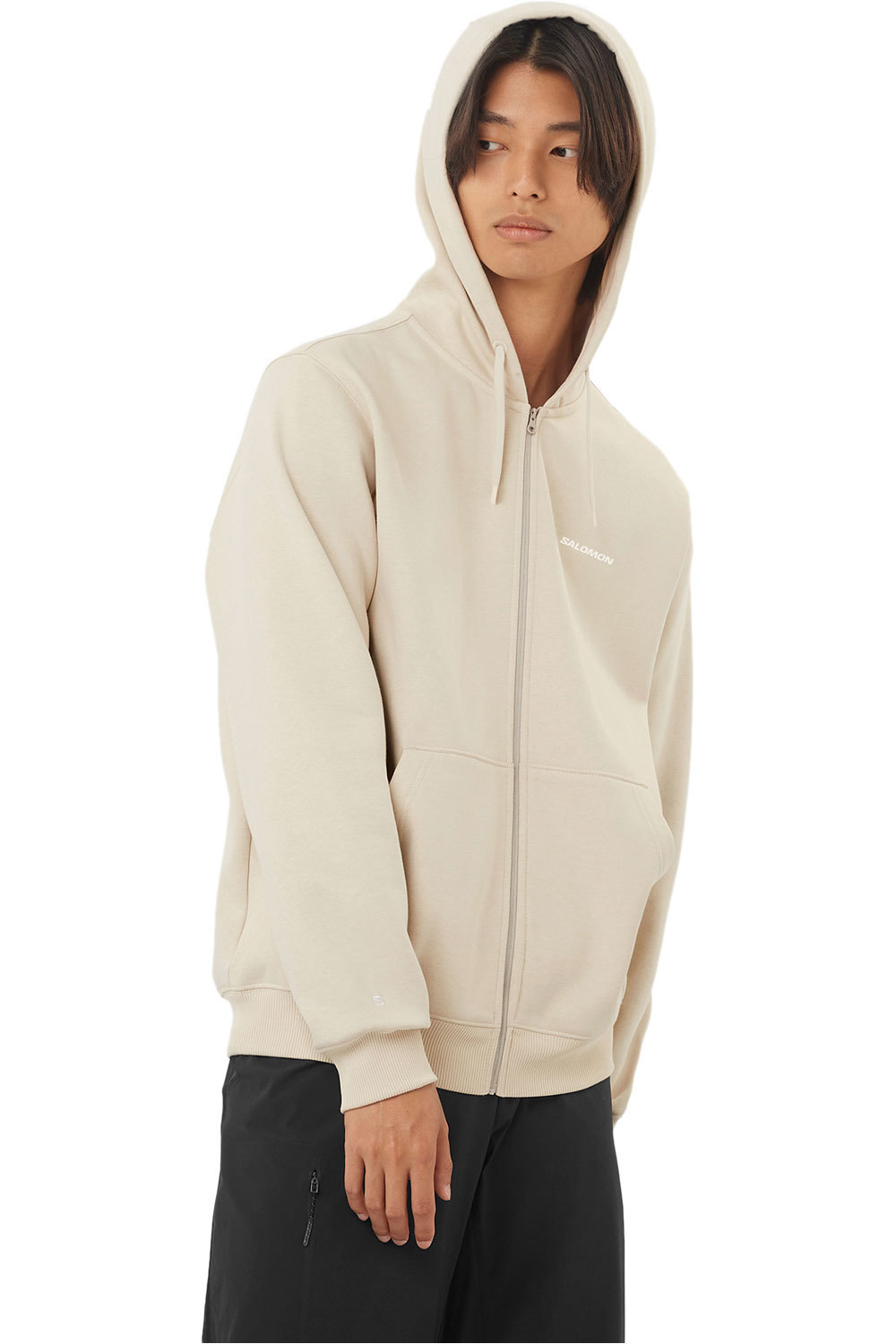 Salomon Sudaderas Montaña Hombre SALOMON LOGO FZ HOODIE M vista frontal