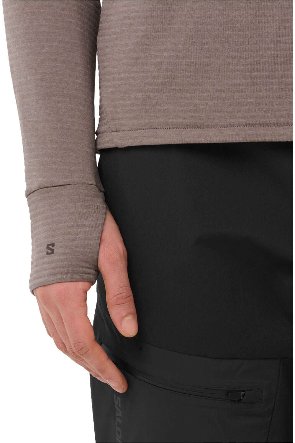 Salomon Sudaderas Montaña Hombre SNTIAL LIGHTWARM CN M vista detalle