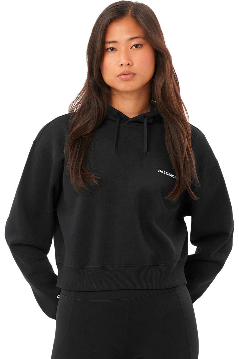 Salomon Sudaderas Montaña Mujer SALOMON LOGO SHORT HD W vista frontal