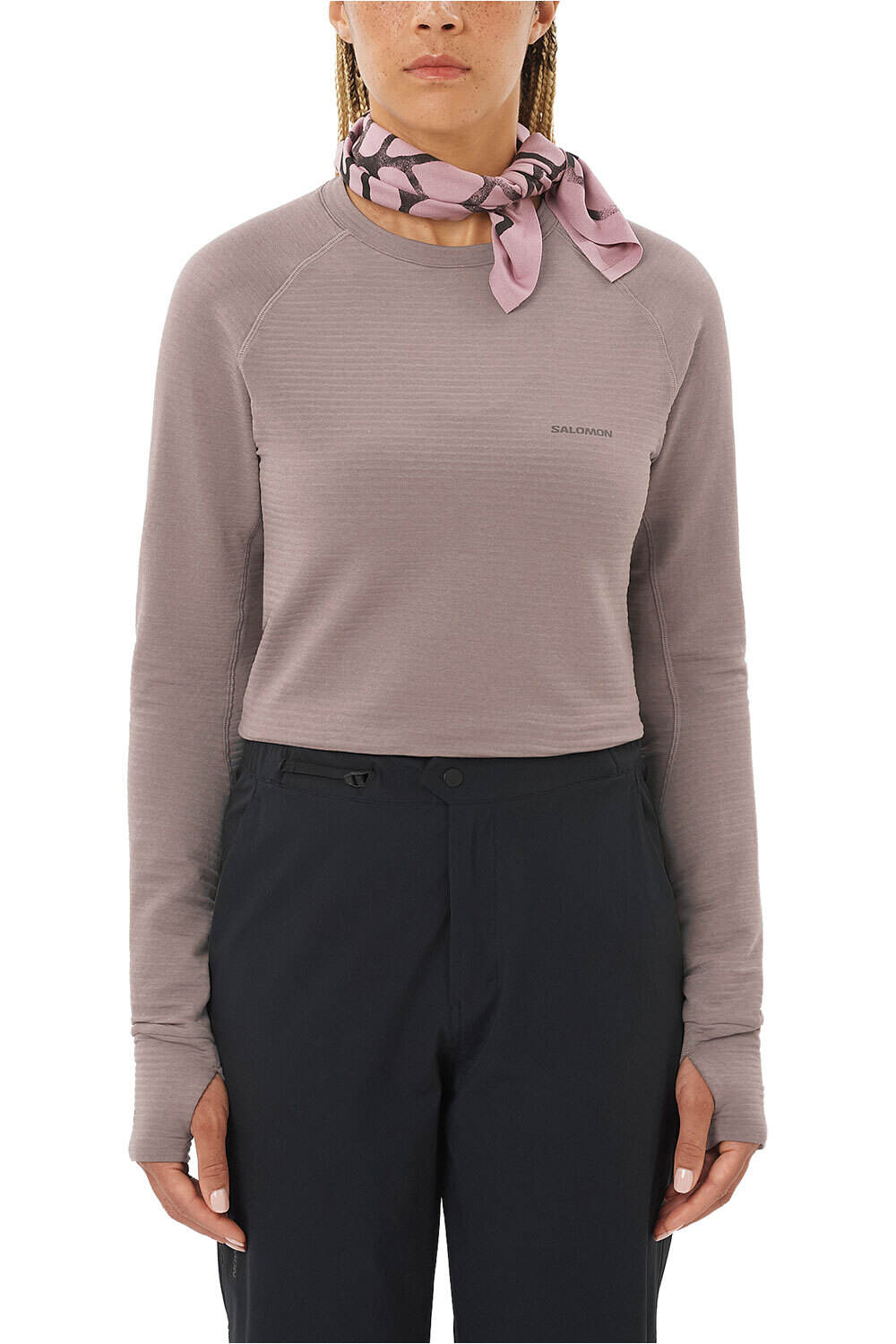 Salomon Sudaderas Montaña Mujer SNTIAL LIGHTWARM CN W vista frontal