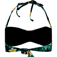 Seafor parte de arriba bikini BLACK FLOWER TOP BANDEAU vista trasera