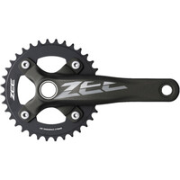Shimano bielas mtb Crankset 10-Speed Black FC-M645 36T 170 vista frontal