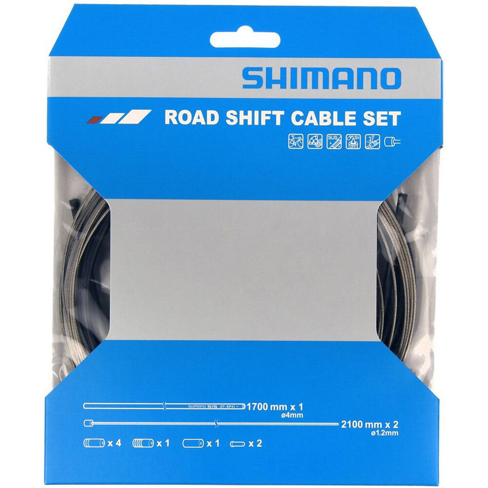 Shimano cableado y tope funda ciclismo CABLE CAMBIO/FUNDA/TOPES CTRA.A.INOX NEG vista frontal