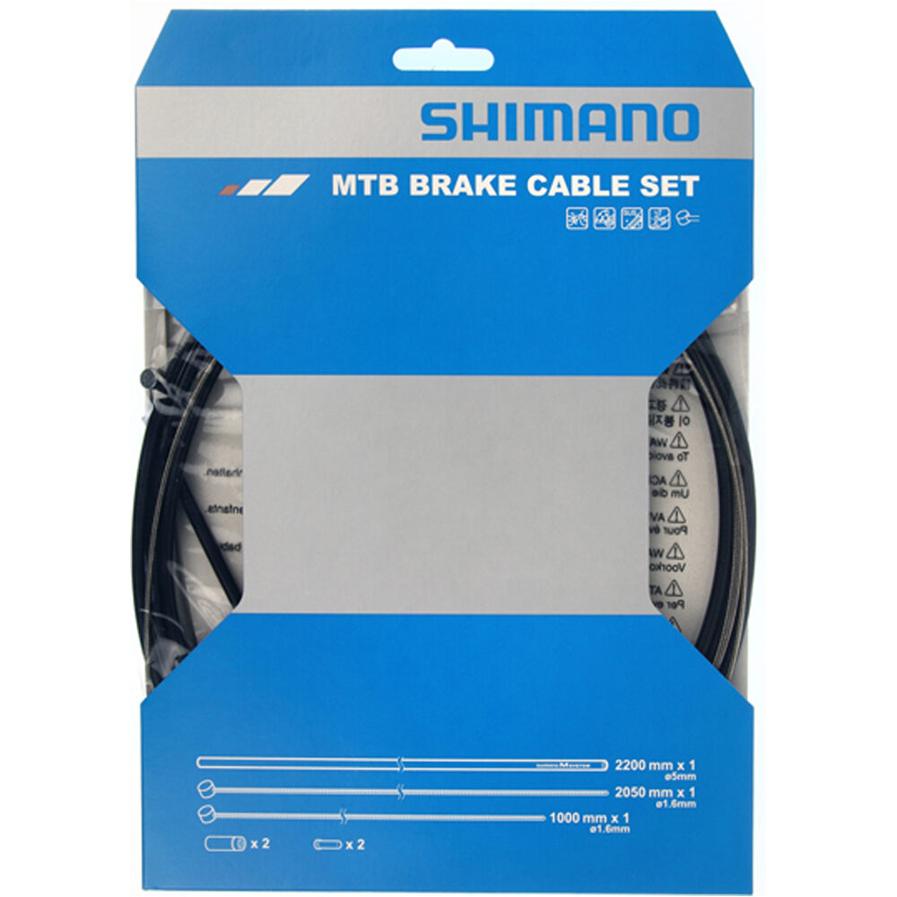 Shimano cableado y tope funda ciclismo CABLE FRENO/FUNDA/TOPES MTB NEGRO vista frontal