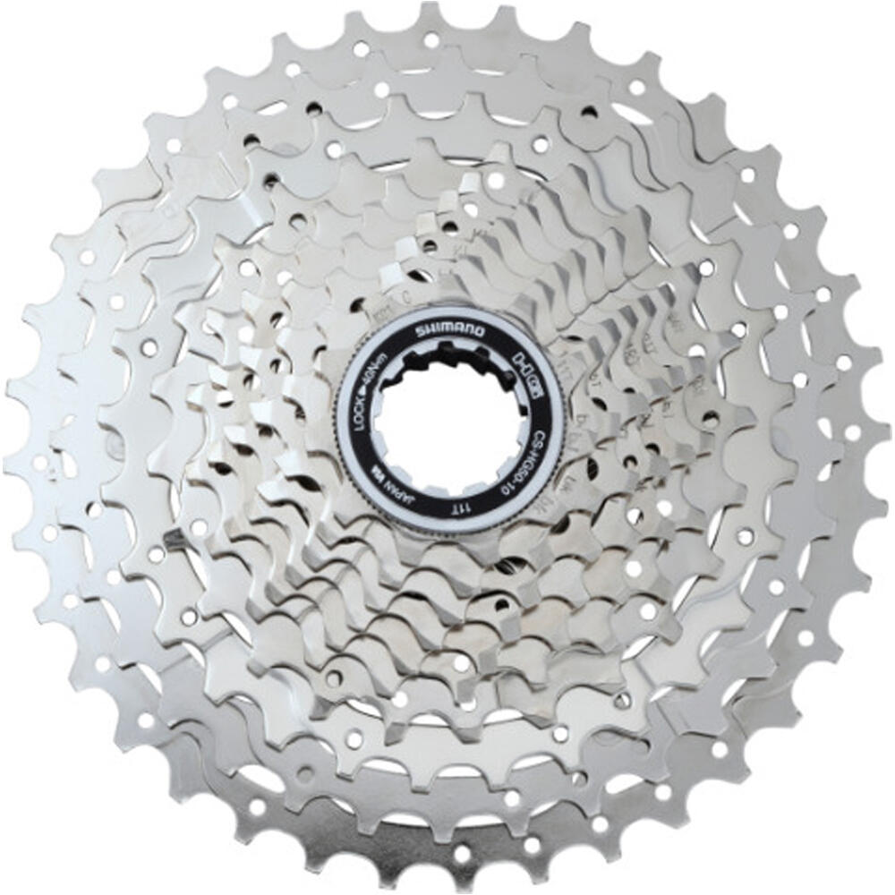 Shimano cassette bicicleta carretera Cassette 10v 11-36 CS-HG50 10u vista frontal