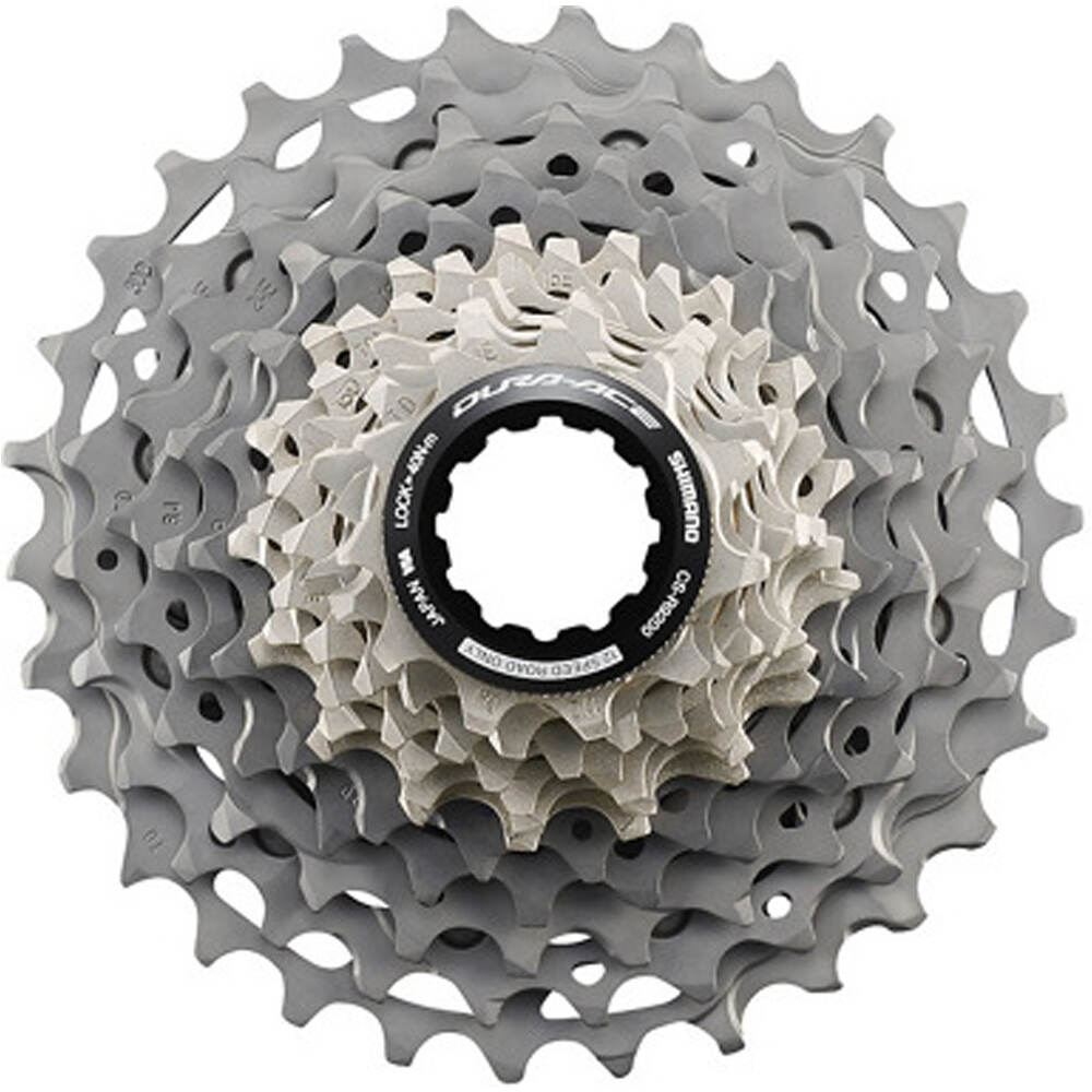 Shimano cassette bicicleta carretera Cassette 12 V. 11-30 CS-R9200 vista frontal