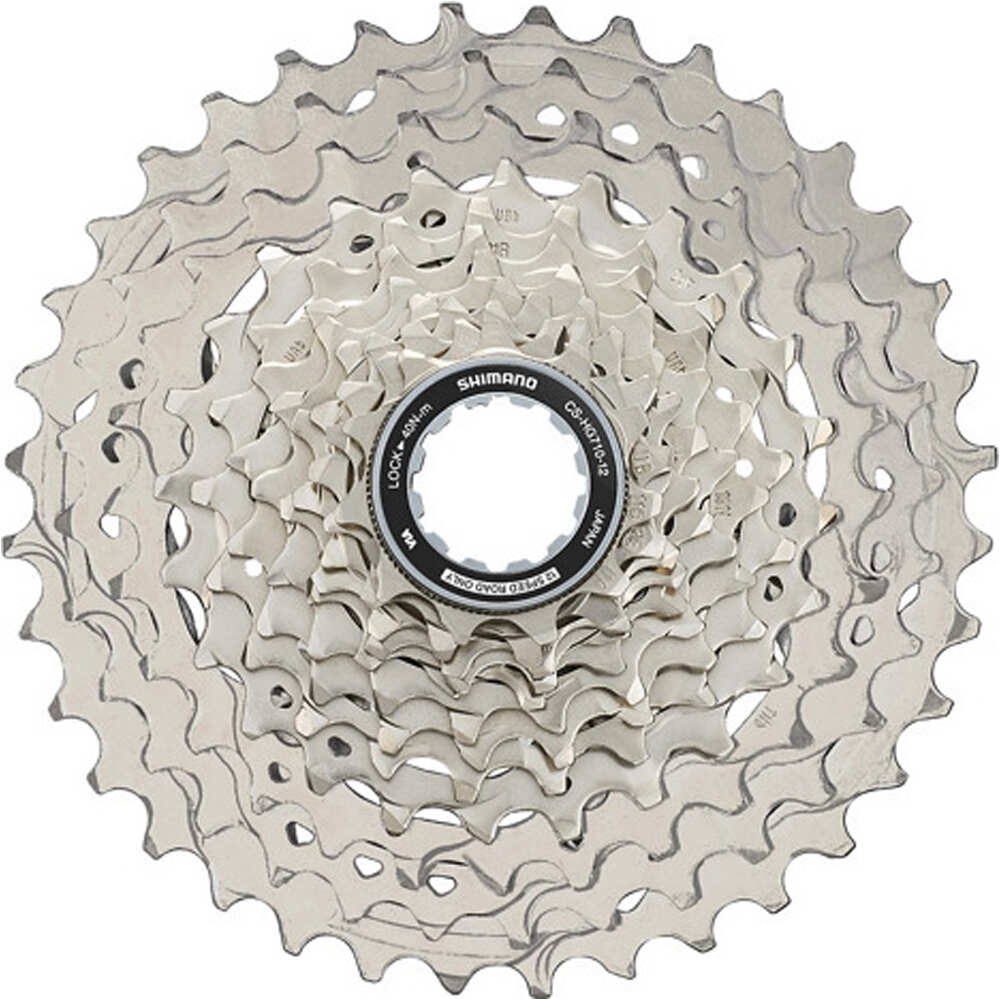Shimano cassette bicicleta carretera Cassette 12v 11-36 CS-HG710 vista frontal