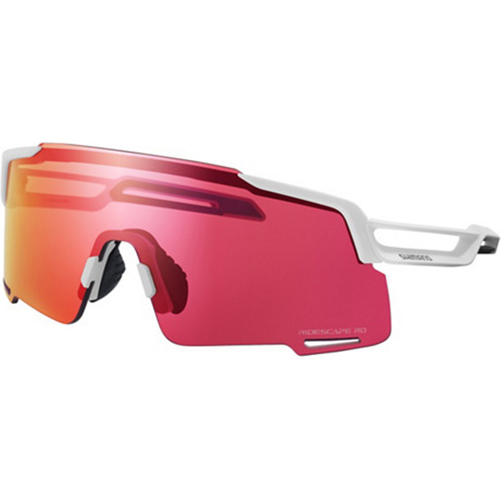 Shimano gafas ciclismo Eyewear EQNX5 Matte White, Ridescape RD vista frontal