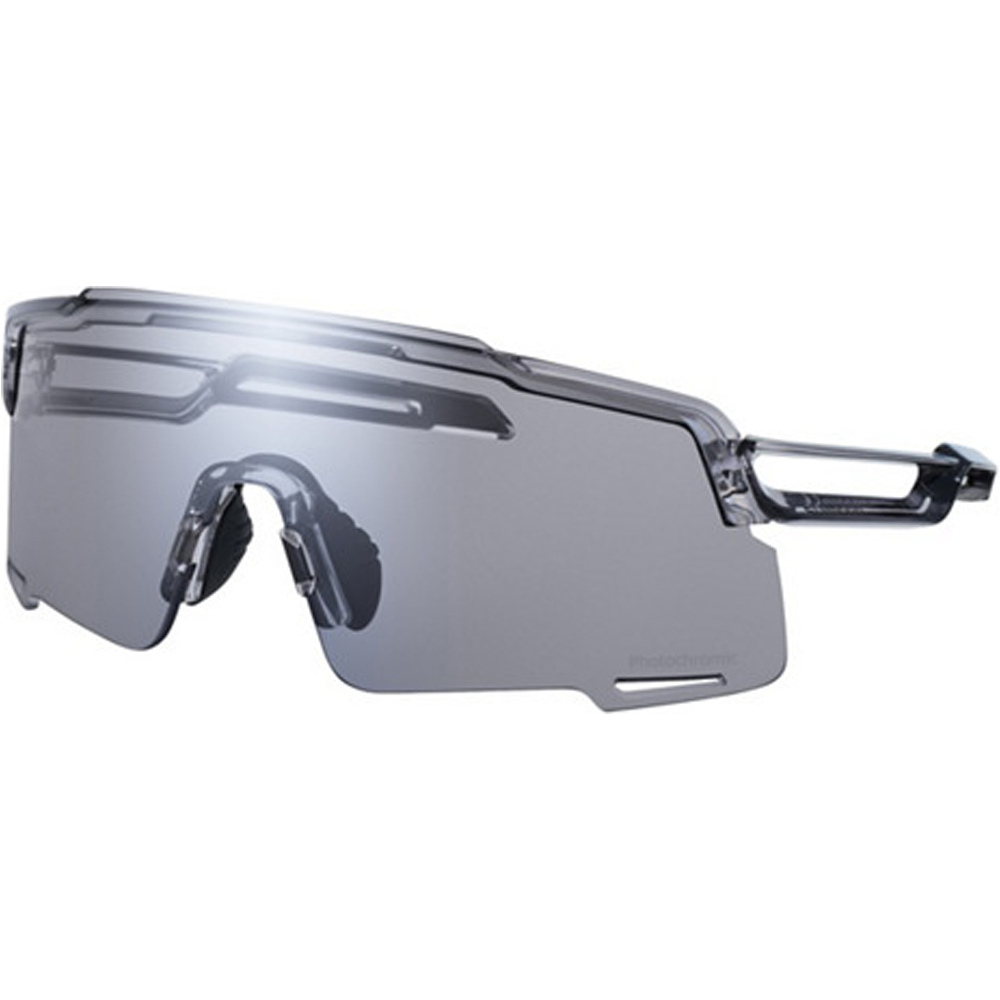 Shimano gafas ciclismo Eyewear EQNX5 Transparent Gray, Photochr vista frontal