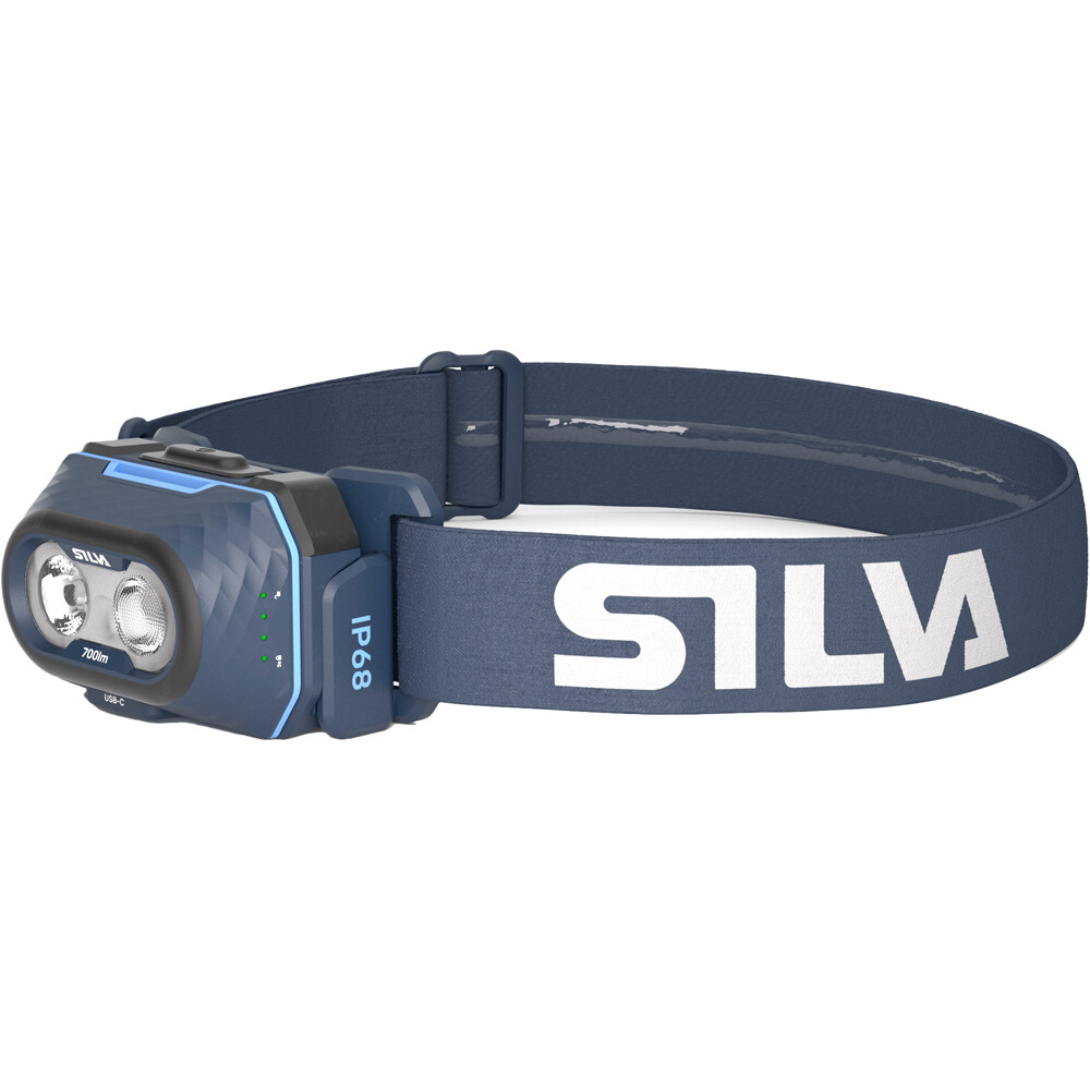 Silva frontal EXPLORE 5 Blue frontal 720 lm/IP68/Li-Ion 2.0 Ah/USB-C vista frontal