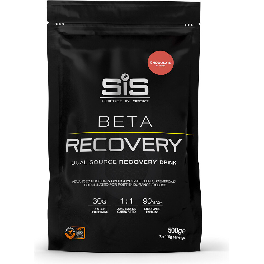 Sis Recuperacion Chocolate Powder 500g vista frontal
