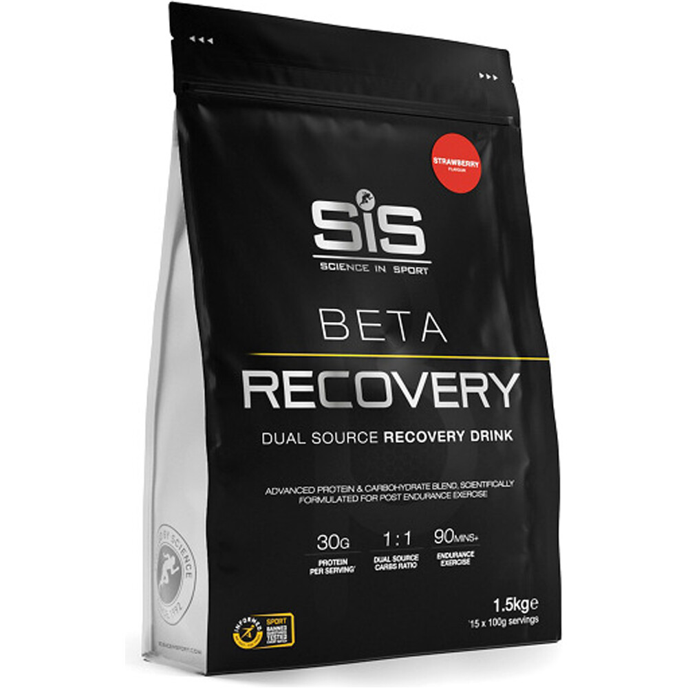 Sis Recuperacion Strawberry Powder 1.5kg vista frontal