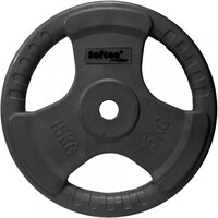 Softee disco pesas DISCO CAUCHO CON AGARRE 15 kg vista frontal
