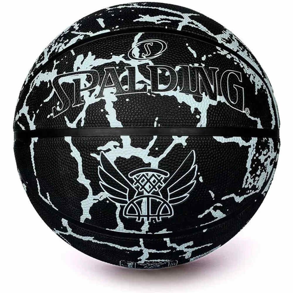 Spalding balón baloncesto FLIGHT CRACK BLACK & WHITE vista frontal