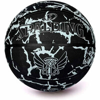 Spalding balón baloncesto FLIGHT CRACK BLACK & WHITE vista frontal