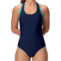 Speedo bañador natación mujer Colorblock Racerback One Piece vista frontal
