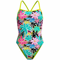 Speedo bañador natación mujer FL Printed V-Back 2.0 vista frontal