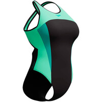 Speedo bañador natación mujer High Neck Splice Cross back Swimsuit 03