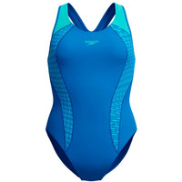 Speedo bañador natación mujer Placement Laneback 1 Piece vista frontal