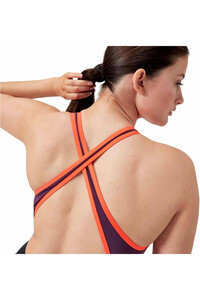 Speedo bañador natación mujer Womens High Neck Splice Cross Back Swimsuit 04